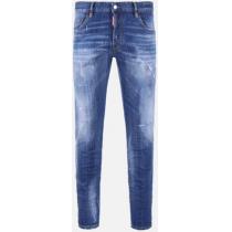 【D SQUARED2】SKATER JEANS WITH DISTRESSED E...