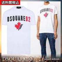 DSQUARED2 コピー商品 通販 DSQ2 カナディアン ロゴ プリント Tシャツ ホワイト iwgoods.com:ci8nqb-1