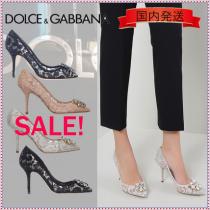 国内発送 Dolce & Gabbana 偽物 ブランド 販売 レース クリスタル付きパンプス iwgoods.com:hzji2h-1