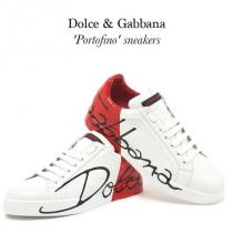 Dolce & Gabbana スーパーコピー 代引 ポルトフィーノ レザー＆エナメルスニーカー iwgoods.com:4d5173-1