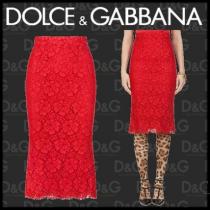 新作【Dolce&Gabbana ブランドコピー】ロンゲットスカート コードレース レッド iwgoods.com:darbtz-1