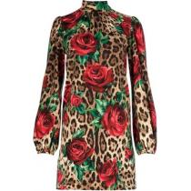Dolce & Gabbana ブランドコピー商品■逸品 プリント ストレッチ クレープ ドレス iwgoods.com:j0mts1-1