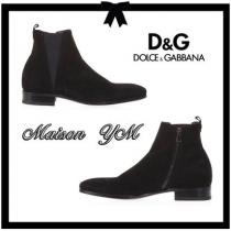 送込*Dolce & Gabbana 偽物 ブランド 販売*新作*メンズブラックスエードブーツ iwgoods.com:goohbi-1