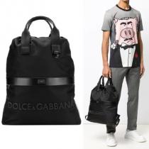 【Dolce & Gabbana ブランドコピー通販】Logo Strap 2WAY バックパック 黒 iwgoods.com:hkjnpn-1