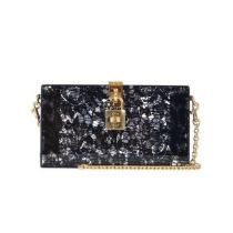 【Dolce & Gabbana ブランドコピー商品】ボックス クラッチ ２ウエイ シースルー黒 iwgoods.com:leifzv-1
