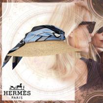 エルメス ブランドコピー通販 HERMES 偽物 ブランド 販売 2019SS ブルー シルクツイルトリム リタ帽子 iwgoods.com:4mtco4-1