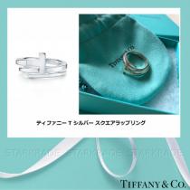 [偽ブランド Tiffany & Co.] ティファニー 激安スーパーコピー T シルバースクエアラップリング iwgoods.com:lenh3v-1