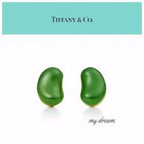 Elsa Peretti【ブランド コピー Tiffany&Co】翡翠 Bean Earrings  green jade iwgoods.com:twqo1v-1