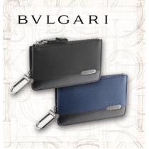 【BVLGARI 偽物 ブランド 販売】グライズドカーフレザー　ジップ付き　コインケ...