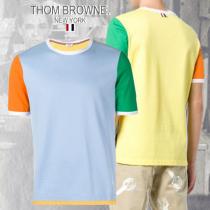 ◆THOM BROWNE ブランドコピー商品◆カラーパネル FUN MIX RINGER コットンTシャツ iwgoods.com:k025ml-1