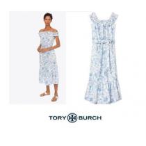 [関税・送料込] TORY Burch 激安コピー Linen Ruffle Dress ラッフルドレス iwgoods.com:fmkgkb-1