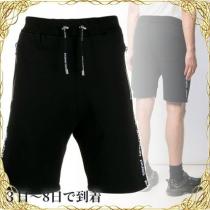 関税込◆Black cotton shorts with BALMAIN ブランドコピー logo iwgoods.com:s9n4gf-1