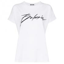 【SALE!】BALMAIN ブランド 偽物 通販／ロゴプリント Tシャツ　ホワイト iwgoods.com:cfg2es-1