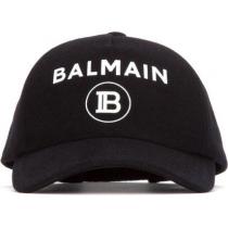 BALMAIN 偽物 ブランド 販売▽至高 BLACK ウール BLEND BASEBALL CAP iwgoods.com:h2z6pm-1