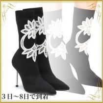 関税込◆Lace-trimmed knitted ankle boots iwgoods.com:0q2krl-1