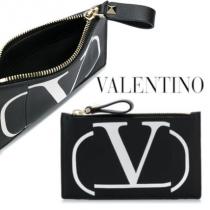VALENTINO ブランドコピー通販◆V logo print coin&...