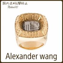 【Alexander WANG コピーブランド】送料込Championsリング/ロゴ/ゴールド iwgoods.com:se3rvy-1