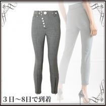 関税込◆Button-embellished houndstooth woven skinny pants iwgoods.com:a97hlf-1