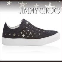 【JIMMY CHOO コピーブランド】ACE☆デニムスエードxスタースタッズ☆スニ...