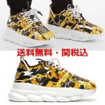 VERSACE ブランド コピー★Chain Reaction sneakers バロックプリント iwgoods.com:fe65ea-1