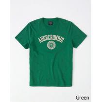 即発可!Abercrombieアバクロ アップリケロゴTシャツ/Green iwgoods.com:7s82hl-1