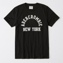 ★送料込 即発送★アバクロ ロゴ グラフィック Tシャツ ブラック iwgoods.com:r245nu-1