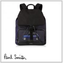 PAUL Smith ブランドコピー通販★Navy Blue Mini Print Men's Backpack 通勤通学に！ iwgoods.com:t5ealg-1