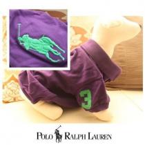 大人気♪【Ralph Lauren ブランドコピー通販】Big Pony 犬用ポロシャツ パープル iwgoods.com:b2j15a-1