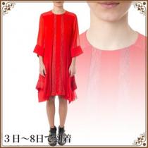 関税込◆CHLOE コピーブランド Red Embroidery Lace Flou...