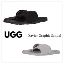 【UGG ブランドコピー】 アグ Xavier Graphic SLIDE ロゴサン...