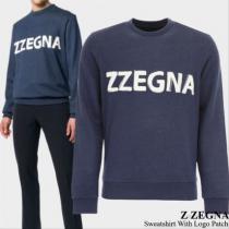 Z Zegna 偽ブランド　Sweatshirt With Logo Patch iwgoods.com:752tme-1