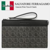 Salvatore FERRAGAMO スーパーコピー gancini print travel clutch iwgoods.com:dozto1-1