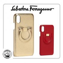 2-5日着【FERRAGAMO コピー品】型押しガンチーニ カーフ iPhone X ケース iwgoods.com:edvl2f-1