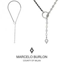 MARCELO Burlon コピー商品 通販 ブレイド & チェーンリンク クロス ネックレス iwgoods.com:dw443l-1