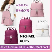 ◆MK◆Rhea Medium Slim Leather Backpack iwgo...