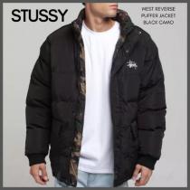 【STUSSY スーパーコピー】 リバーシブルパフジャケット（ブラック/カモ） iwgoods.com:rzodu4-1