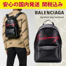 関税送料込国内発送★BALENCIAGA 偽ブランド Signature logo backpack iwgoods.com:3nb8x4-1