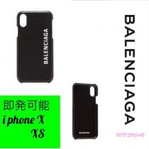 【BALENCIAGA コピー商品 通販】送料関税込 ロゴプリントIPhone X Case　ブラック iwgoods.com:a5g8cm-1