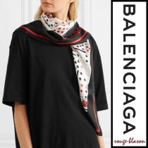 【国内発送】BALENCIAGA ブランドコピー商品 スカーフ Printed silk-twill scarf iwgoods.com:0omlld-1