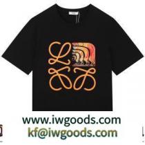 スタイリッシュな印象 半袖Tシャツ 2022春夏 快適な着心地 気軽にカジュアルに使える 2色可選 ロエベ偽物ブランド iwgoods.com PXz4Lv-1