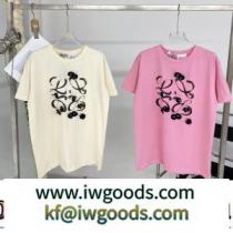 売れ筋のいい お洒落に魅せる 2022春夏 ロエベスーパーコピー 半袖Tシャツ 収縮性のある 2色可選 iwgoods.com ayWbaq
