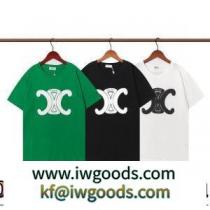 2022春夏 細身のシルエット CELINEブランド コピー 3色可選 半袖Tシャツ 今買い◎得 プリント 着心地満点 iwgoods.com uCaqWr-1