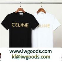 一番人気の新作はこれ CELINEコピー ブランド 2色可選 Tシャツ 2022春夏 クールビズ 縦には伸びにくい 超目玉 iwgoods.com mKn0na-1