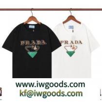 プラダスーパーコピー 代引 2022春夏 人気ブランド  半袖Tシャツ 2色可選 消臭抗菌効果がある プリント iwgoods.com HvGn0n-1