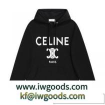 Celineセリーヌパーカーコピー 22Fw ロゴ帽子付きパーカー定番デザインお洒落オーバーサイズ iwgoods.com 1ziGLj