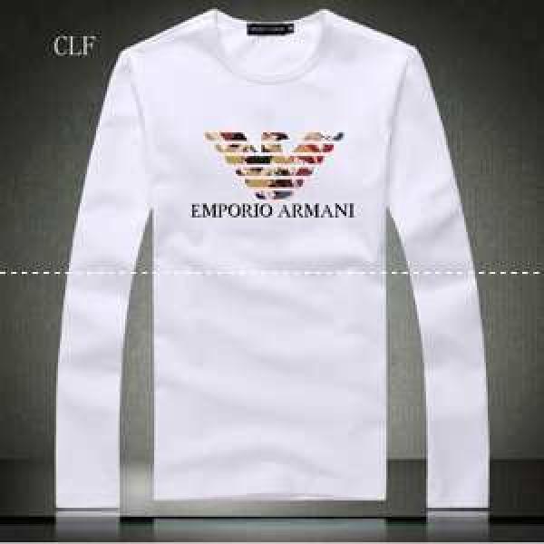ARMANI アルマーニ 人気通販 2022-14秋冬新作 長袖Tシャツ 首胸大きいロゴ 多色