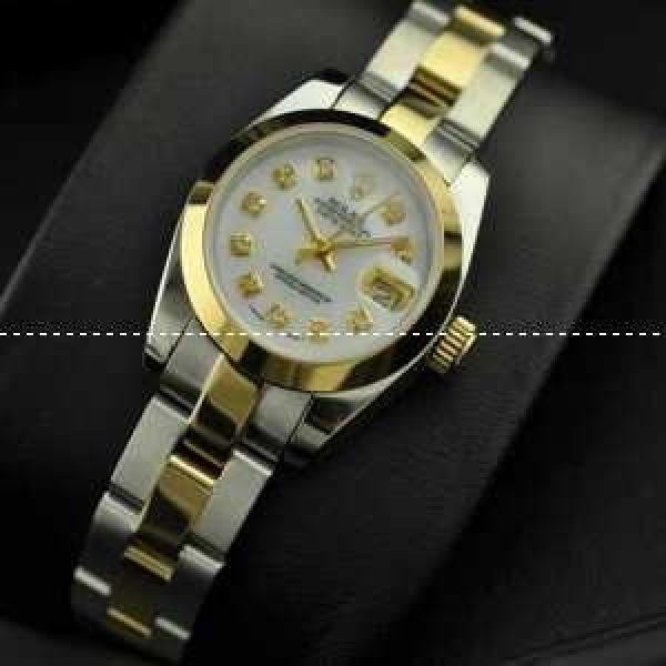 ROLEX ロレックス デイトジャスト 女性用腕時計 自動巻き 3針クロノグラフ 日付表示 ダイヤベゼル 27.00mm