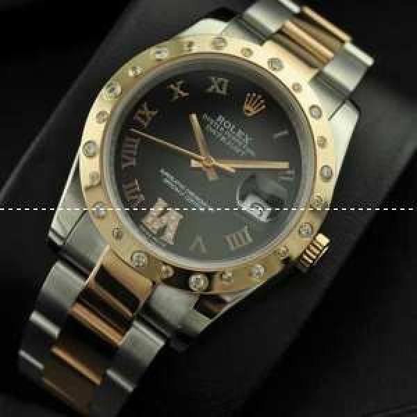 ROLEX ロレックス デイトジャスト 恋人腕時計  自動巻き 3針クロノグラフ 日付表示 ダイヤベゼル