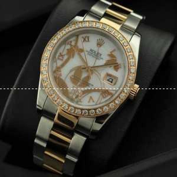 ROLEX ロレックス デイトジャスト 恋人腕時計 自動巻き 3針クロノグラフ ステンレス 日付表示 ダイヤベゼル