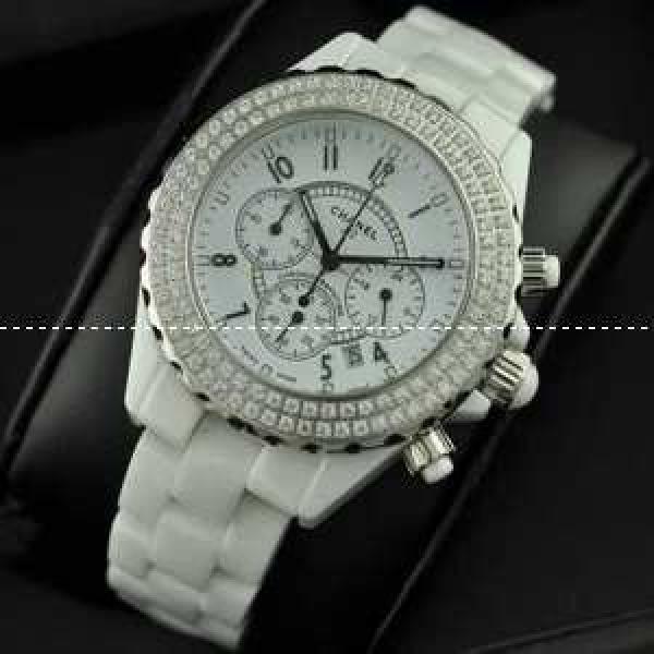 スーパー コピー2023 ブランド コピー 人気限定 腕時計 J12 メンズ腕時計 恋人腕時計 メードインジャパンクオーツ 6針 白文字盤 セラミック ダイヤベゼル